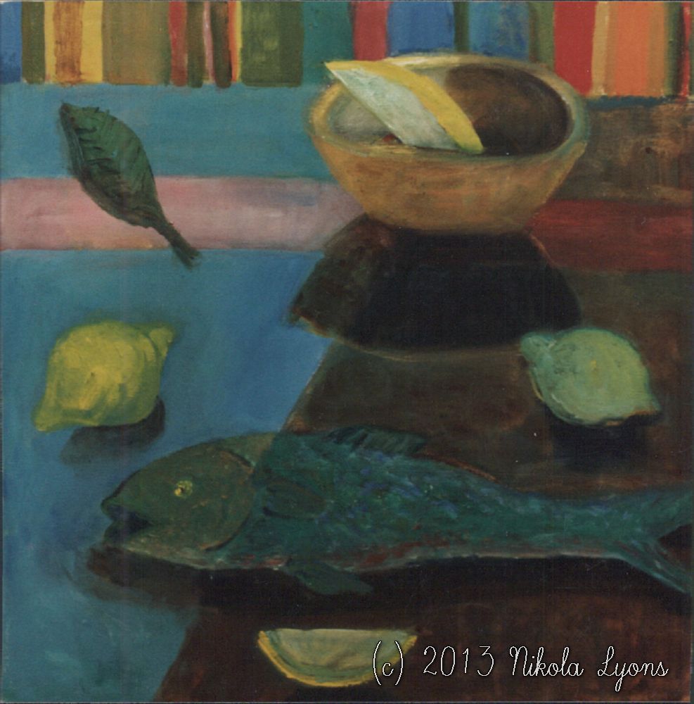 Nikola Lyons: Still Life With Fish And Stripes